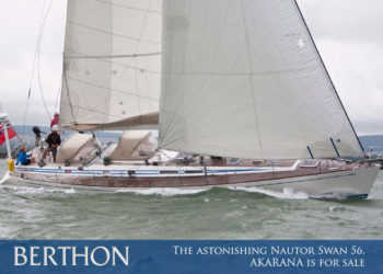 The astonishing Nautor Swan 56, AKARANA is for sale