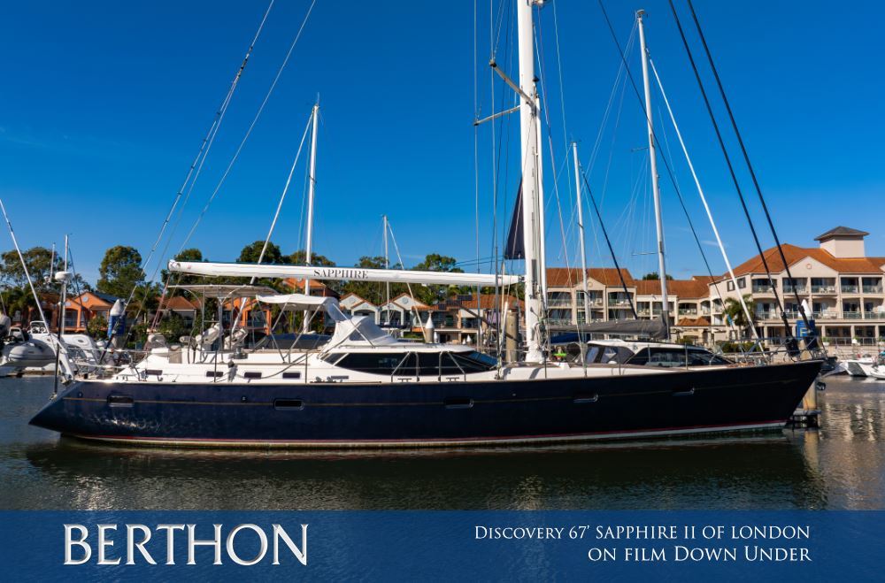 Discovery 67’ SAPPHIRE II OF LONDON on film Down Under