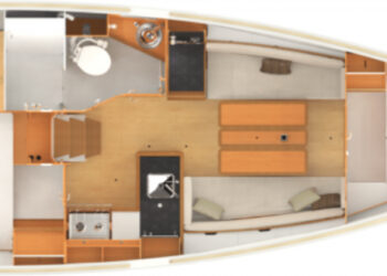 Jeanneau Sun Odyssey 349, SASTA Layout 1