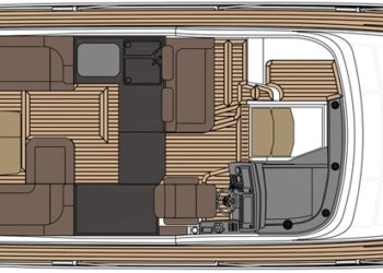 Marex 360 Cabriolet Cruiser, PLANE TO SEA Layout 2